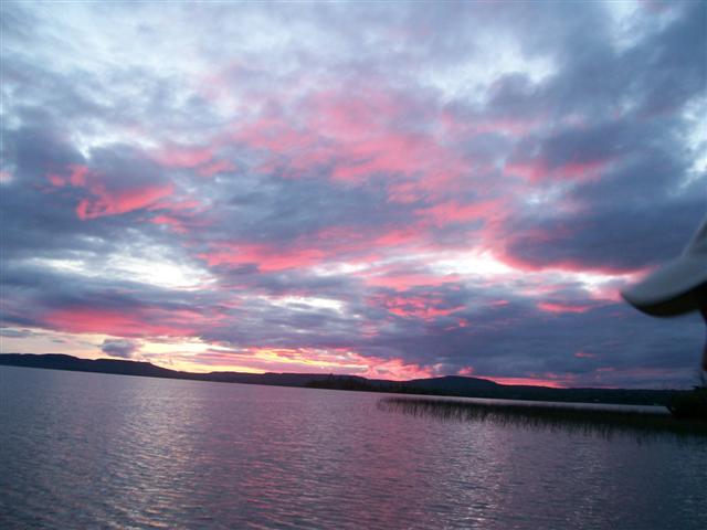 Sunset at Whitefish Lake
